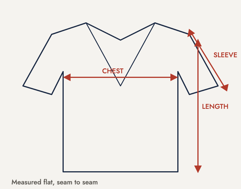How to measure a kimono laid flat: chest, length and sleeve Image